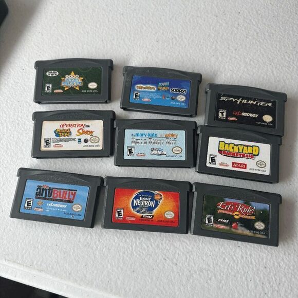 9 Nintendo Game Boy Advance Game Lot Backyard Basketball Spy Hunter Jimmy Neutro - Picture 1 of 5